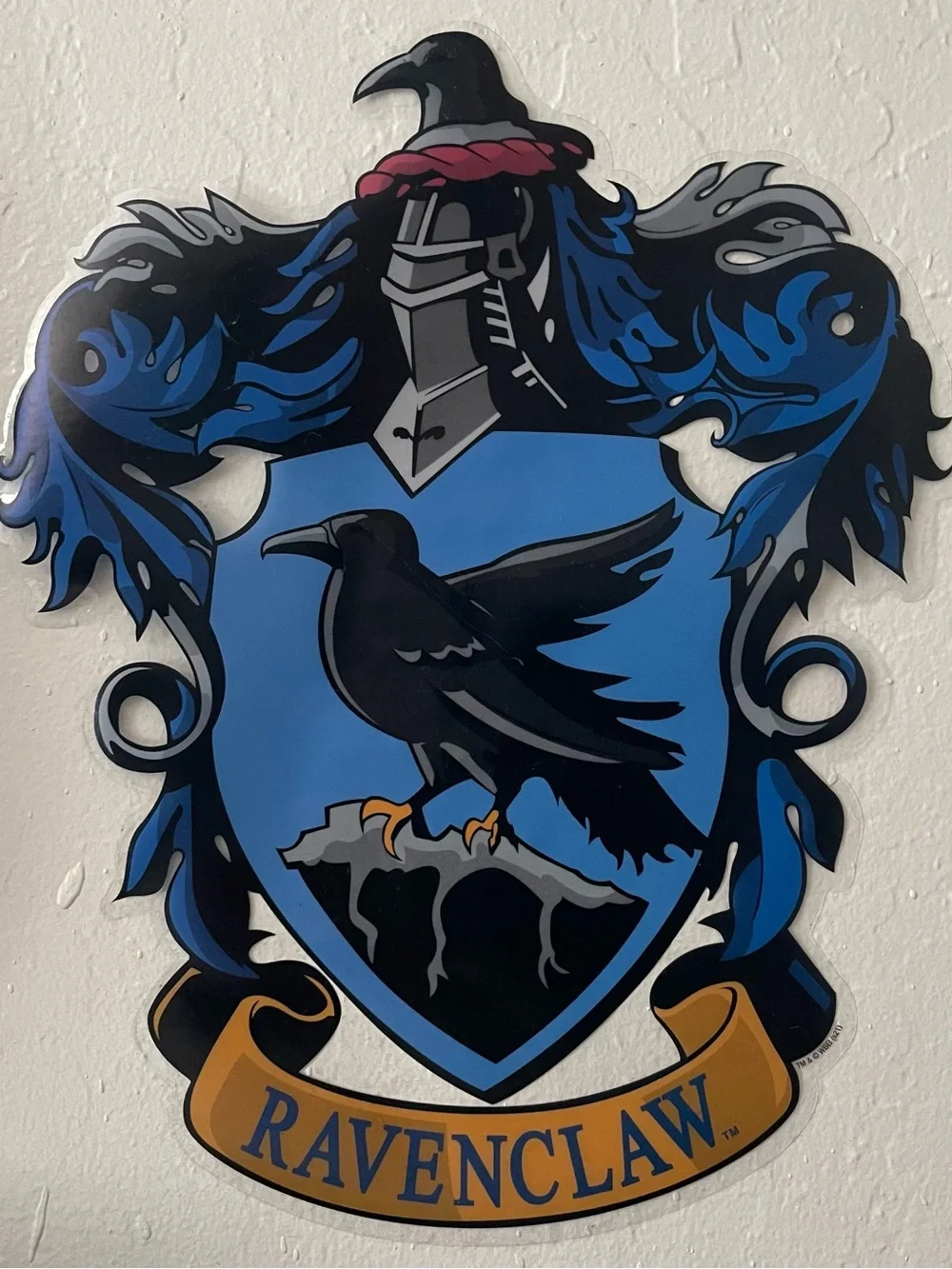 10.25”-tall, 8.25”-wide Used Vinyl Stick-&-Peel Ravenclaw House Crest Wall Decor